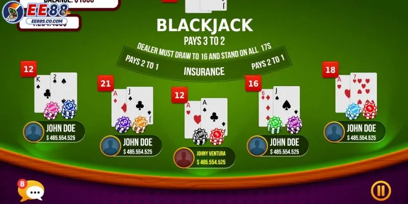 Khái quát sơ qua về game bài Blackjack EE88